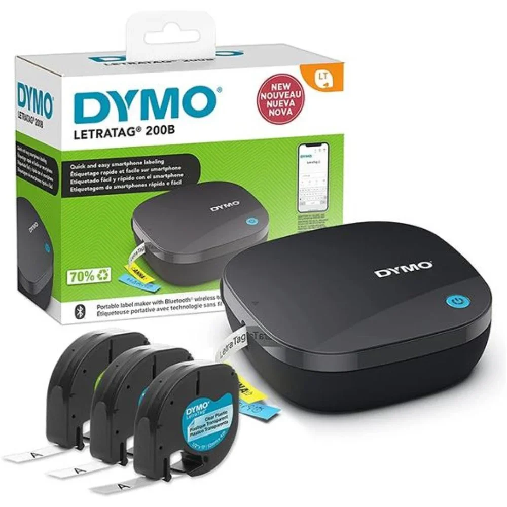 Bluetooth Label Maker, Compact Label Printer, Includes 3 Assorted Label Tapes
